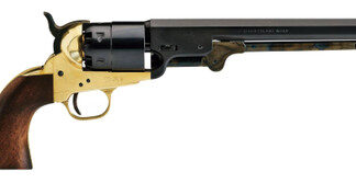 Pietta 1851 Navy 44 Cal, Brass Frame, Black Barrel/Cylinder, Walnut Grip, 6rd - Old West | The Gun Shop