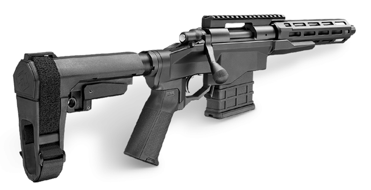 Remington 700-CP, Bolt, 6.5 Creedmoor, 12.5", Alloy, Black, 10Rd, Threaded, M-Lok, Thumb Safety, Pistol Brace included