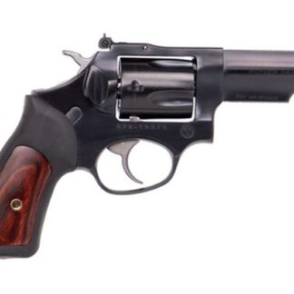 Ruger SP101 .357 Magnum, 3" Blued Half Lug Barrel, 5rd, Black Rubber Grips W/Wood Insert
