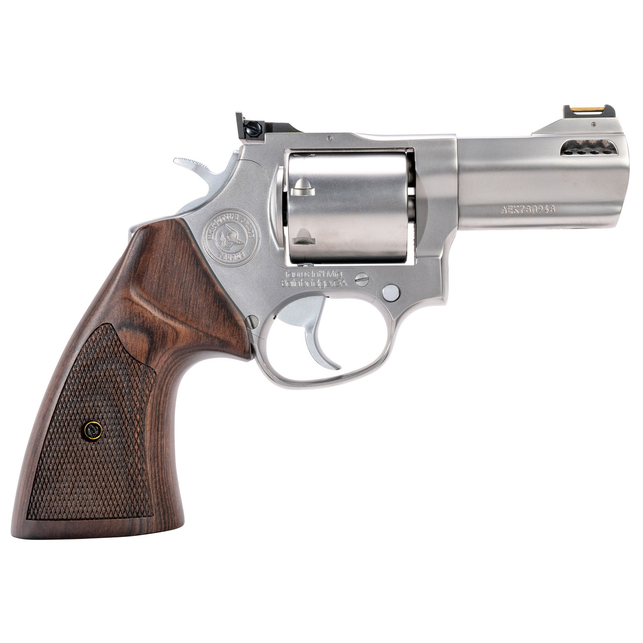 Taurus 692 Executive Grade 357 Magnum/38 Special/9mm, 3" Ported Barrel, Silver, Walnut Grip, 7rd - Taurus | The Gun Shop