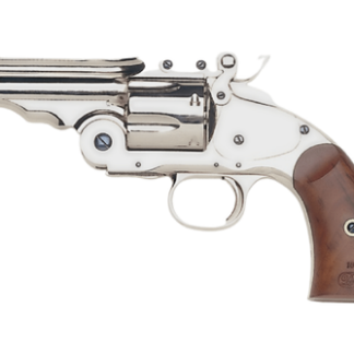 Taylors & Company Schofield 44-40 Winchester, 5" Barrel, Nickel-Plated, Walnut Grip, 6rd - Firearm | The Gun Shop