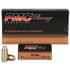 1000 Rounds of 45 ACP Ammo by PMC – 230gr FMJ